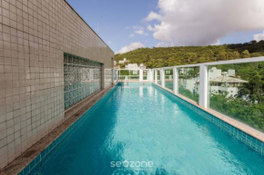 Apto c/ Piscina, 85m da praia em Jurerê - PTJ203